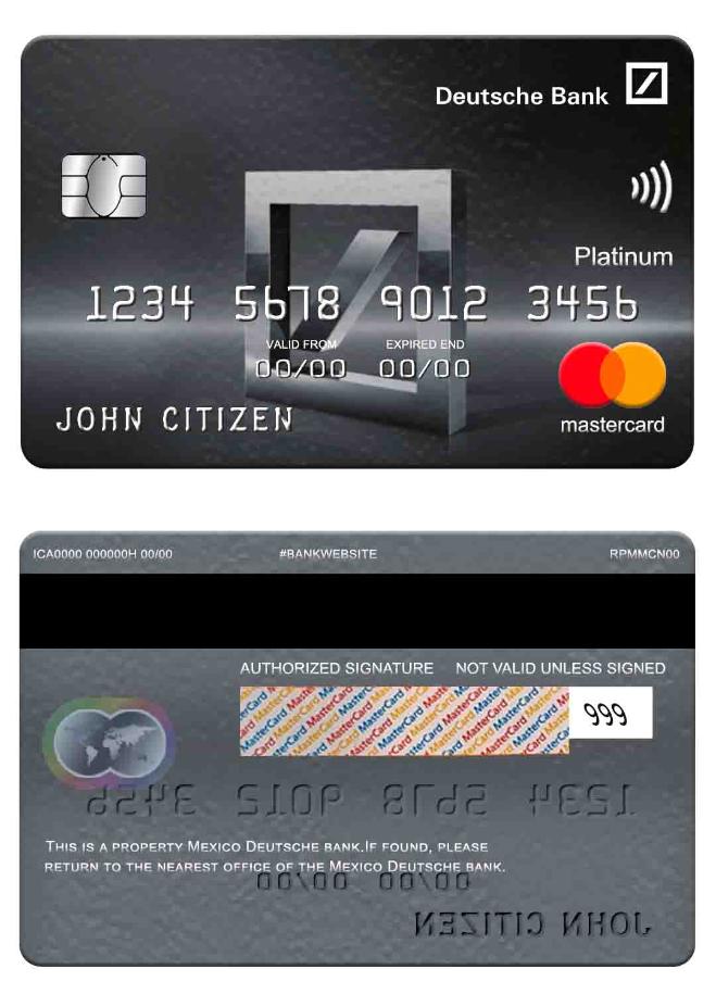 Mexico Deutsche bank mastercard platinum